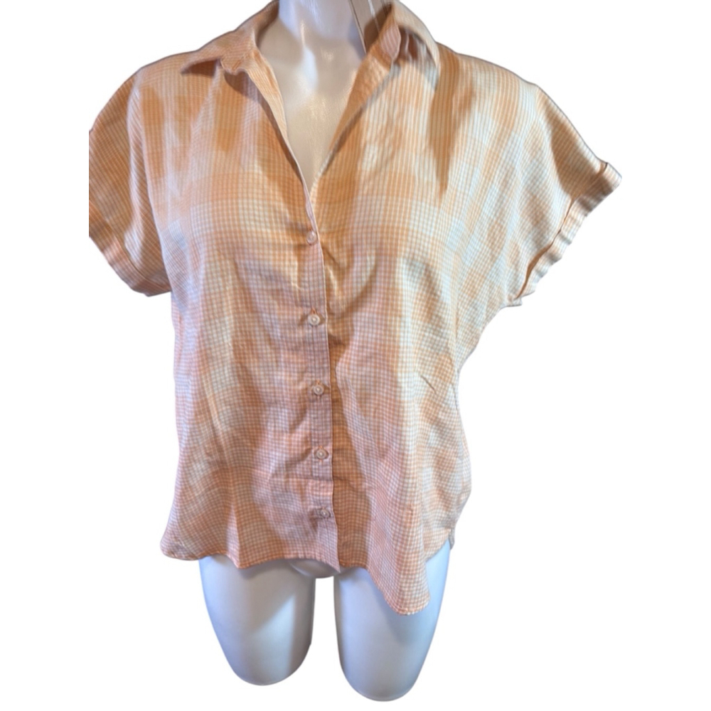 Women's PATAGONIA Shirt, Small, Orange and White